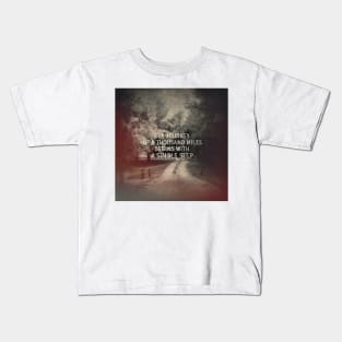 The Journey Quote photograph Kids T-Shirt